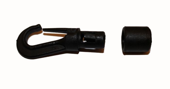 8mm Black Karabiner / Carabiner Shockcord Hook