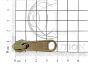 YKK-No5-Chain-Coyote-Brown-D334-Standard-Slider-on-scale