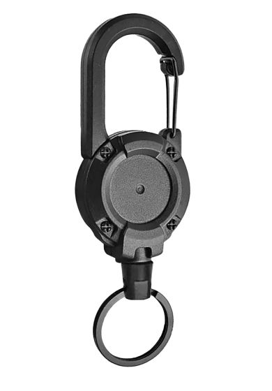 Heavy-Duty Retractable Badge Reel Keychain – Metal Cord with Carabiner Clip (600mm Extension)