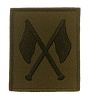 Olive Green Radio Operators + Regimental Signalling Instructors Crossed Flags Trade Badge