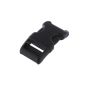 Duraflex 15mm Black Wienerlock Dog Collar Buckle - Male Adjust/Female Fix (5/8")