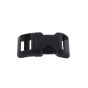 Duraflex 15mm Black Wienerlock Dog Collar Half Buckle - Female Fixed (5/8")