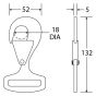 50mm Flat Snap Hook – 3000kg Breaking Strength | EN12195-2 Compliant