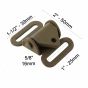 to-sacle-Quick Release Spring Loaded Cam Buckle 25mm / 1" Coyote Brown (Berry Compliant, USA Made)