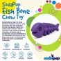 SodaPup Brown Fish Bone Ultra Durable Nylon Chew Toy