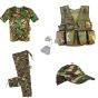 Kids - DELUXE B - Army Camo Fancy Dress Children's Soldier Outfit