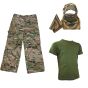 Kids Pack 2 HMTC Trousers, Olive T-shirt & Shemagh 