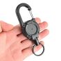 Heavy-Duty Retractable Badge Reel Keychain – Metal Cord with Carabiner Clip (600mm Extension)