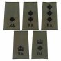 Royal Artillery Officer Rank Slide - Single officers rank slide Olive Green 