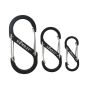 Carabiner set of 3 - Black