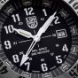 Luminox-Mil-Spec-3350-Series-Black-White-Dial-Grey-Rubber-Strap-Close-View