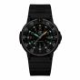 Luminox-43mm-Original-Navy-SEAL-3000-Series-Black-White-Dial-Black-Rub-Strap-Set-Glowing-View