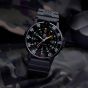 Luminox-43mm-Original-Navy-SEAL-3000-Series-Black-White-Dial-Black-Rub-Strap-Set-Angled-View