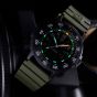Luminox-43mm-Original-Navy-SEAL-3000-Green-White-Dial-Green-NBR-Strap-Close-Angled-View