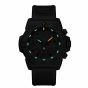 Luminox-Navy-Seal-3580-Chrono-Black-Red-Dial-With-PU-Strap-Glowing-Front-View