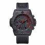 Luminox-Navy-Seal-3580-Chrono-Black-Red-Dial-With-PU-Strap-Front-View