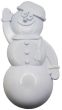 MKB Snowman Ultra Durable Nylon Dog Chew Toy for Aggressive Chewers - White