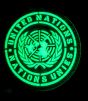 United Nations Laser-Cut Badge – Glow in the Dark, Velcro Backed (8cm) - TRF