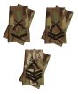 PAIR Black on MTP Crossed Rifles Rank Slides 