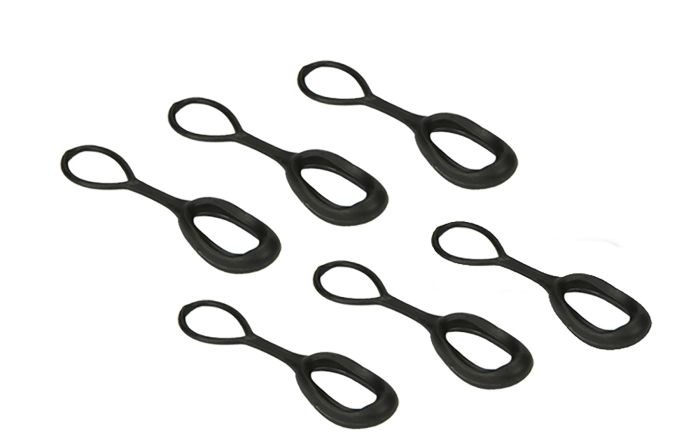 6 Pack of FMA Black Zipper Pulls 6 pack