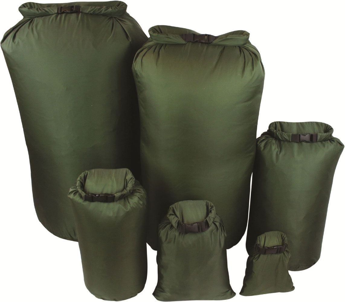 100 Waterproof Green Dry Bags Sacks All sizes