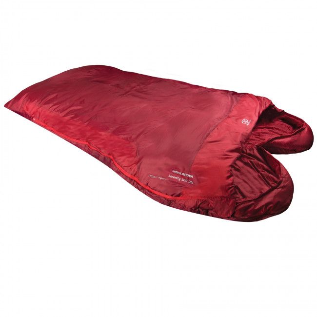 Highlander Serenity 300 Double Mummy Sleeping Bag Red