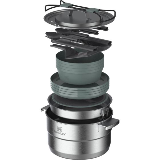 wildfare-core-full-serve-cookset-20-piece-set-stanley-cooking-set-all-cutlery,-plates,-pans-and-bowls