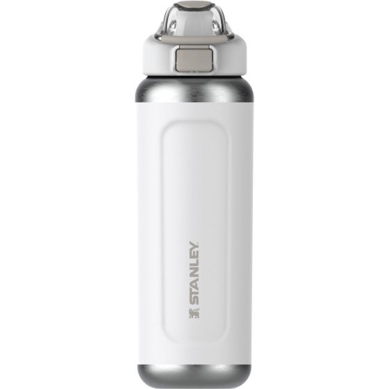 stanley-classic-wellspring-700ml-water-bottle-front-view-with-logo-frost-white