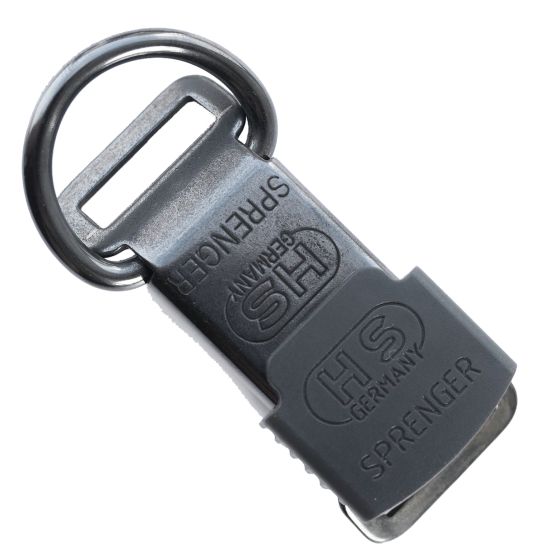Herm Sprenger ClicLock Buckle 21 mm - with D-Ring - Stainless steel rustproof (Black)