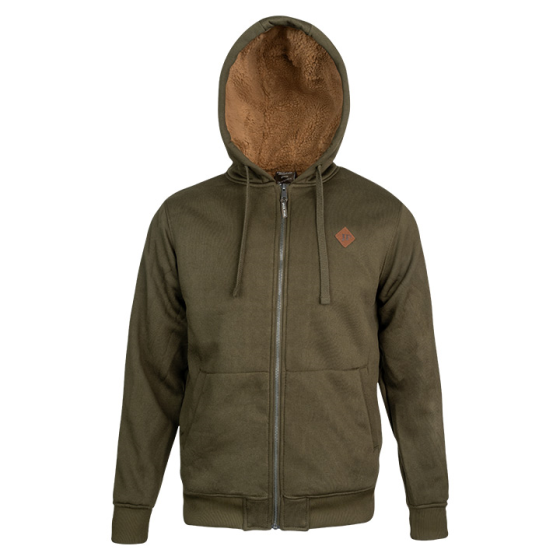 Jack Pyke Yakka hoodie green full zip front view