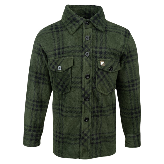 jack pyke junior polar fleece shirt green
