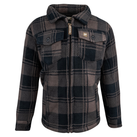 Jack Pyke Junior Tundra shirt brown check front view