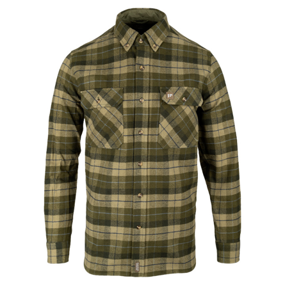 jack-pyke-bleasdale-heavy-flannel-shirt-green-front-view