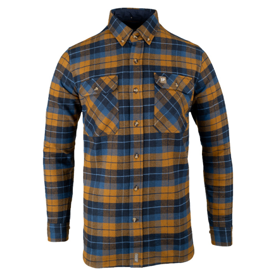 jack-pyke-bleasdale-heavy-flannel-shirt-navy-russet-front-view