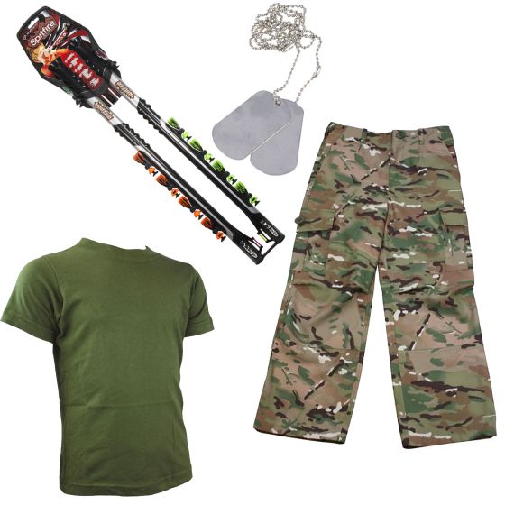 Kids Ultimate Outdoor Adventure Fun Pack Blowgun by Barnett and Military Clothing 