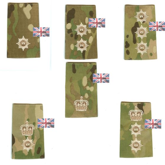 Irish Guards Officers MTP Multicam Rank Slide / Epaulette