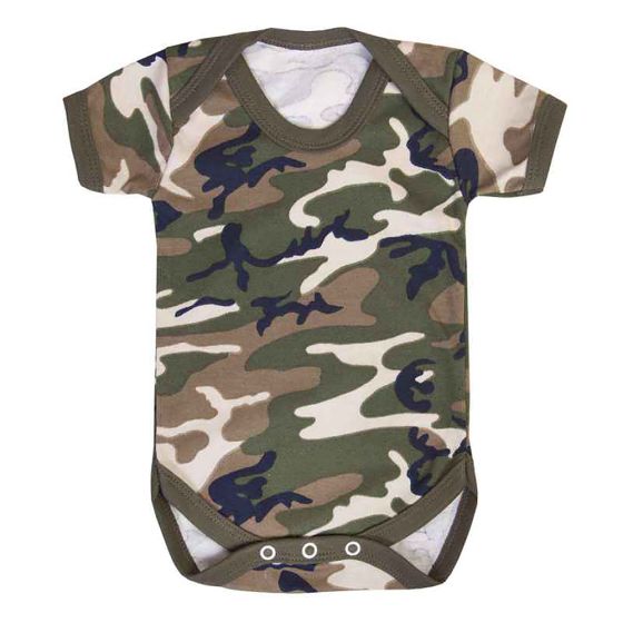 Camouflage Short Sleeve Bodysuit / Baby Grow