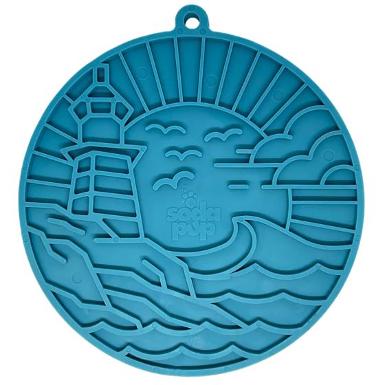 sodapup-lighthouse-blue-lick-mat-enrichment-mat-front-view
