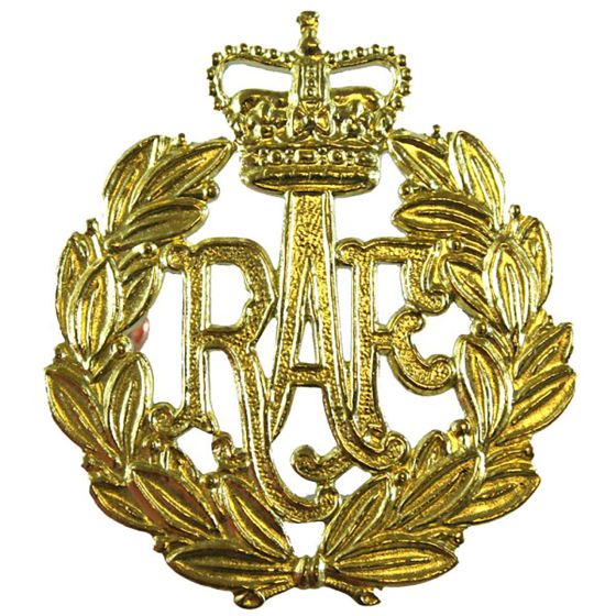 Brass Royal Air Force Airmens RAF Beret / Cap Badge