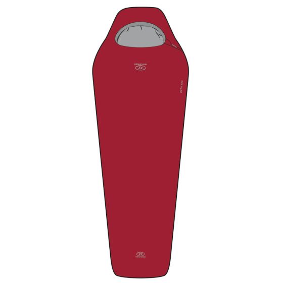 Highlander-Scarlet-Red-ZETA-100-Sleeping-Bag-Main-View