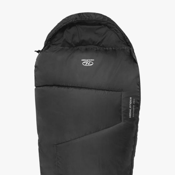 Highlander Sleepline 250 Mummy Sleeping Bag -Charcoal