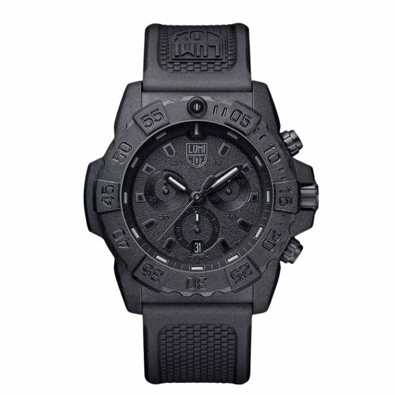 Luminox-Navy-Seal-3580-Chrono-Black-Black-Dial-With-PU-Strap-Front-View