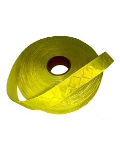Reflective Encapsulated 50mm Yellow Hi Vis Sew On tape - 1 Metre