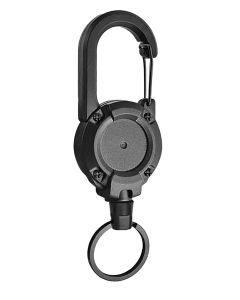 Heavy-Duty Retractable Badge Reel Keychain – Metal Cord with Carabiner Clip (600mm Extension)
