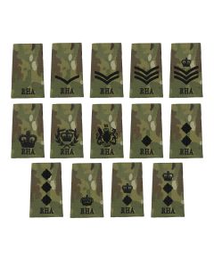 Queen's-crowns-royal-horse-artillery-rank-slides-all-RHA-ranks-displayed