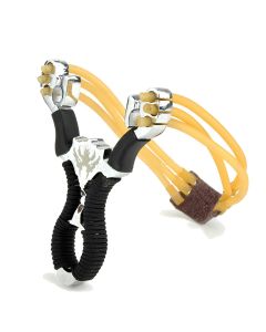 NEW Stainless Steel CATAPULT SLINGSHOT Hunting Sport Gypsy - 3 Band Rubber