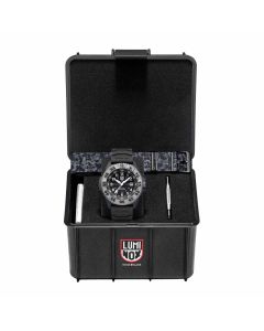 Luminox-Mil-Spec-3350-Series-Black-White-Dial-Grey-Rubber-Strap-Box-View