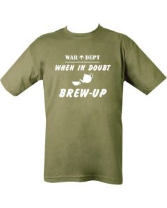 When In Doubt Brew Up T-Shirt - Olive Green