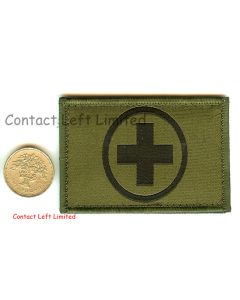 Olive Green Velcro Ubacs Medics Cross Patch
