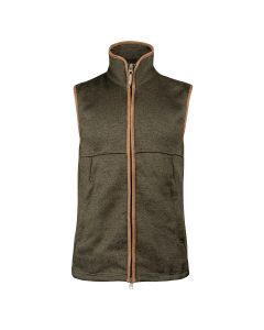 jack-pyke-melange-fleece-gilet-dark-olive-front-view